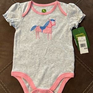 Infant girls Onesie. John Deere size 6/9 month.  NWT